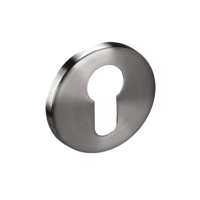 Access Hardware Euro Profile Escutcheons, Polished Or Satin Stainless Steel - A8506 SATIN - EURO PROFILE (CYLINDER HOLE)