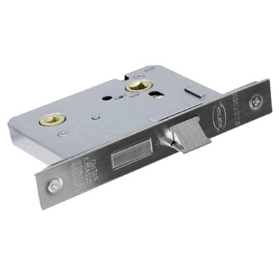Intelligent Hardware Gridlock Bathroom Locks - Silver Or Brass Finish - BAT 64MM (2.5 INCH) SILVER FINISH