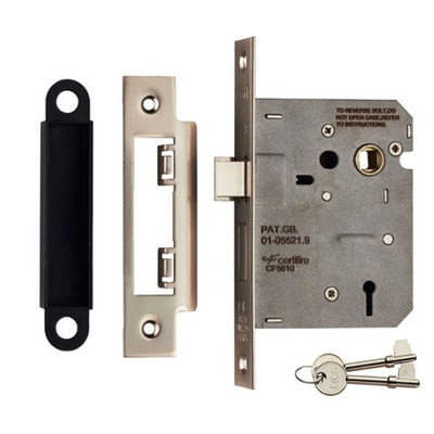 Eurospec 3 Lever Sash Locks, Silver Or Brass Finish - LSE53 64mm (2.5 INCH) SILVER FINISH