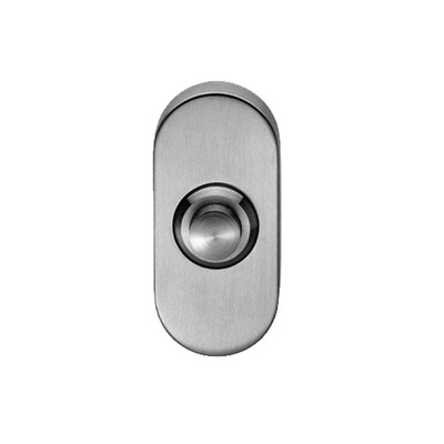 Eurospec Oval Bell Pushes, Polished Stainless Steel OR Satin Stainless Steel - SWE1030 SATIN STAINLESS STEEL (MATT)