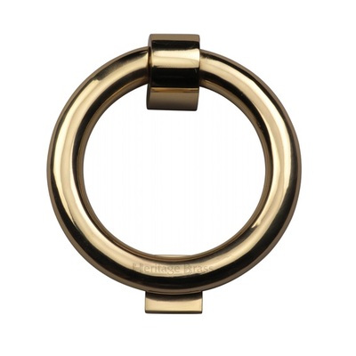 Heritage Brass Ring Door Knocker, Polished Brass - K1270-PB POLISHED BRASS