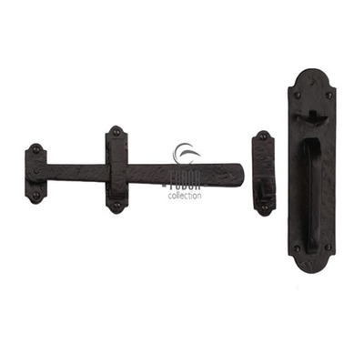 M Marcus Tudor Collection Gate Latch (154mm), Rustic Black Iron - TC569 RUSTIC BLACK IRON