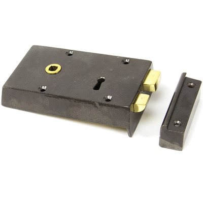 From The Anvil Small Left Or Right Handed Rim Lock, Iron - 83583 IRON - LEFT HAND (SMALL)