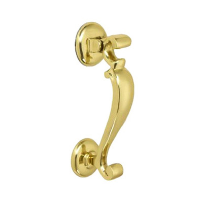 Croft Architectural Large Doctor's Knocker, Various Finishes Available* - 4120L POLISHED BRASS