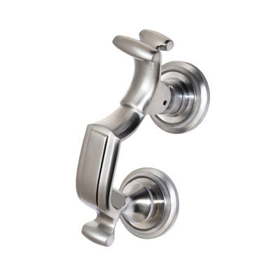 Prima Doctor Door Knockers (6" or 8"), Satin Chrome - SCP25 SATIN CHROME - 8 INCH
