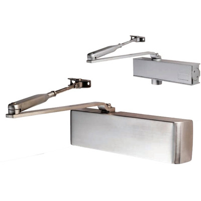 Eurospec Enduro Overhead Door Closer With Backcheck Delay, Template Variable Power Size 2-4, - DCT2024BC SILVER STANDARD *(NO COVER PLATE)*