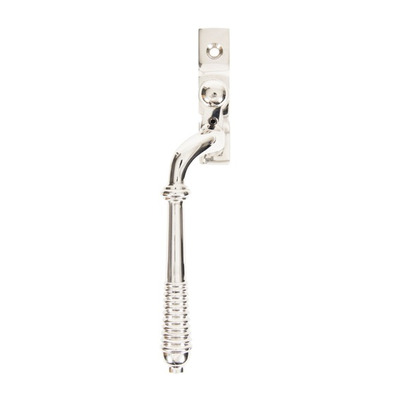 From The Anvil Left Or Right Handed Reeded Locking Espagnolette Window Fastener, Polished Nickel - 83914 POLISHED NICKEL - LEFT HAND