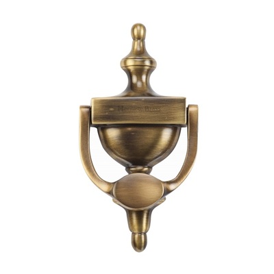 Heritage Brass Urn Door Knocker (Small Or Large), Antique Brass - V910 152-AT 152mm x 66mm