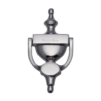 Heritage Brass Urn Door Knocker (Small Or Large), Polished Chrome - V910 152-PC 152mm x 66mm