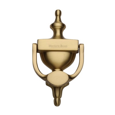 Heritage Brass Urn Door Knocker (Small Or Large), Satin Brass - V910 152-SB 152mm x 66mm