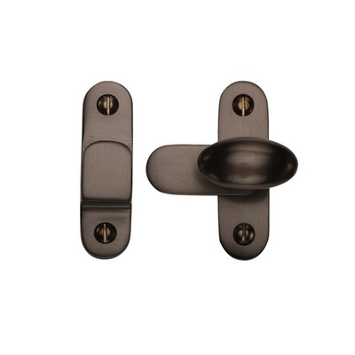 Heritage Brass Cabinet Hook & Plate Showcase Fastener, Matt Bronze - V1970-MB MATT BRONZE