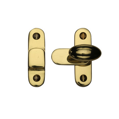 Heritage Brass Cabinet Hook & Plate Showcase Fastener, Polished Brass - V1970-PB POLISHED BRASS