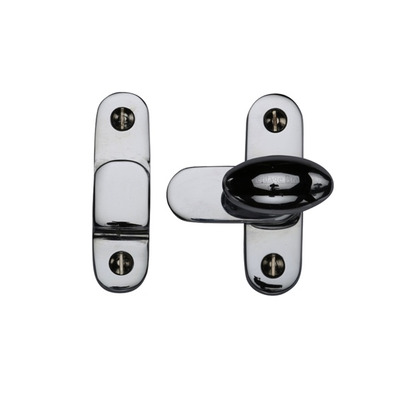 Heritage Brass Cabinet Hook & Plate Showcase Fastener, Polished Chrome - V1970-PC POLISHED CHROME