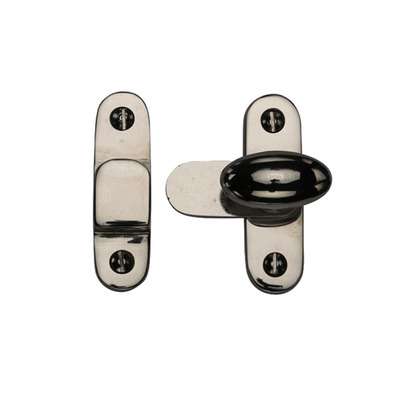 Heritage Brass Cabinet Hook & Plate Showcase Fastener, Polished Nickel - V1970-PNF POLISHED NICKEL
