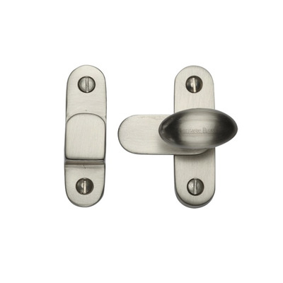 Heritage Brass Cabinet Hook & Plate Showcase Fastener, Satin Nickel - V1970-SN SATIN NICKEL