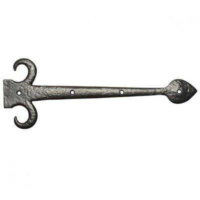 Kirkpatrick Black Antique Malleable Iron Hinge Front (12, 15.5, 18 and 21 Inch) - AB798 (sold in pairs) (D) BLACK ANTIQUE - 21"