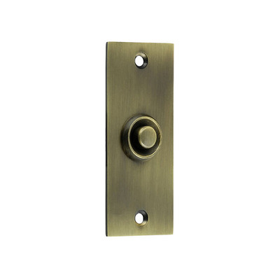 Prima Flat Victorian Bell Push, Antique Brass - XL749 ANTIQUE BRASS