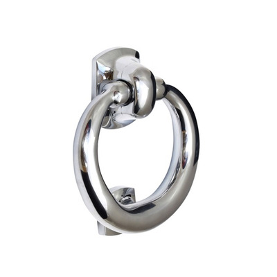 Prima Ring Door Knocker, Polished Chrome - BC28 POLISHED CHROME