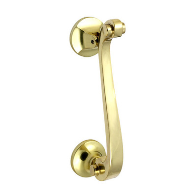 Prima Scroll Door Knocker, Polished Brass - PB20 POLISHED BRASS
