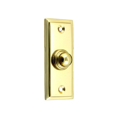 Prima Stepped Bell Push, Polished Brass OR Unlacquered Brass - PB183 POLISHED BRASS