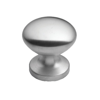 Prima Round Centre Door Knob, Satin Chrome - SCP1348 SATIN CHROME