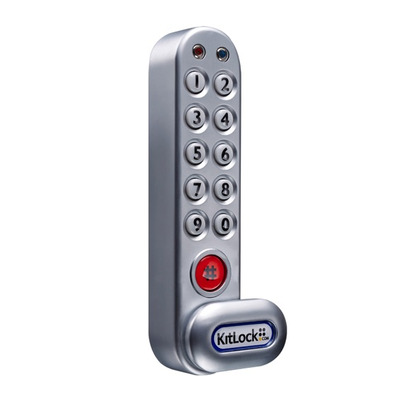 Codelocks KL1000 Battery Operated Digital Cabinet Lock, Anodised Aluminium - L15135 ANODISED ALUMINIUM