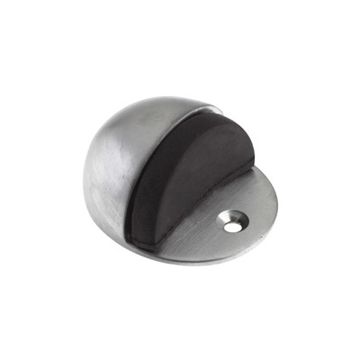 Zoo Hardware Oval Floor Mounted Door Stop (40mm x 48mm), Satin Chrome - ZAB06BSC SATIN CHROME - 40mm x 48mm Diameter