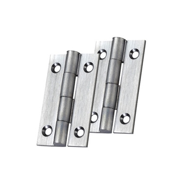 Zoo Hardware Top Drawer Fittings Cabinet Hinges (Various Sizes), Satin Chrome - TDF100SC SATIN CHROME - 50mm x 28mm x 1.5mm