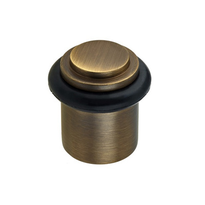 Frelan Hardware Burlington Floor Mounted Stepped Door Stop, Antique Brass - BUR962AB ANTIQUE BRASS