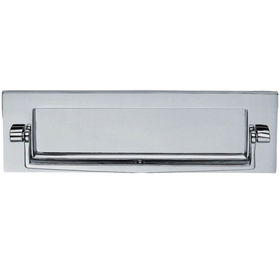 Carlisle Brass Postal Knocker Letter Plate (256mm x 80mm), Polished Chrome - M78CP POLISHED CHROME