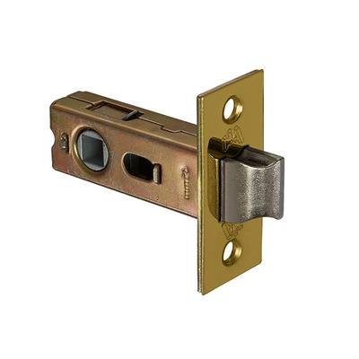 Access Hardware Standard 2.5 Inch Or 3 Inch Tubular Latches (Bolt Through), Polished Brass - L01PB POLISHED BRASS - 76mm (3 INCH)