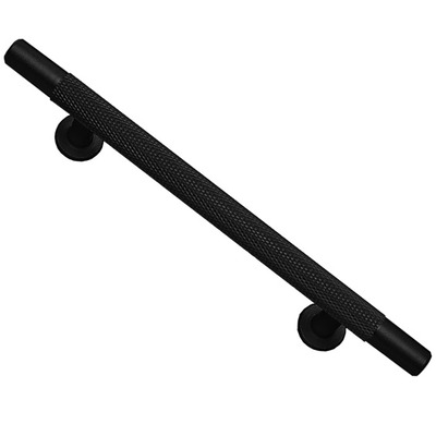 Access Hardware Knurled T-Bar Cabinet Handle (96mm, 128mm OR 192mm c/c), Matt Black - P110601BL MATT BLACK - 128mm c/c