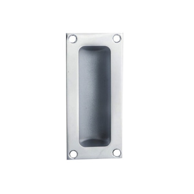 Carlisle Brass Fingertip Flush Pull Handles (102mm x 45mm), Polished Chrome - AQ90CP POLISHED CHROME - 102mm x 45mm
