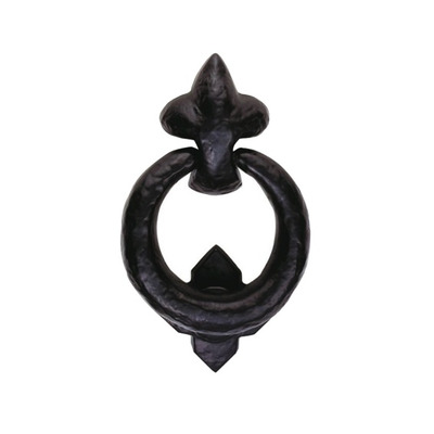 Carlisle Brass Ludlow Foundries Ring Door Knocker, Black Antique - LF5590 BLACK ANTIQUE