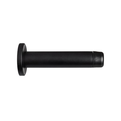 Carlisle Brass Cylinder Wall Mounted Door Stop With Rose (70mm Projection), Matt Black - AA21MB MATT BLACK - 70mm