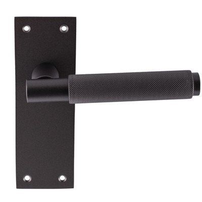 Carlisle Brass Varese Knurled Door Handles On Slim Backplate, Matt Bronze - EUL051MBRZ (sold in pairs) BATHROOM ** SPECIAL ORDER - PLEASE ALLOW 6 WEEKS DELIVERY TIME **