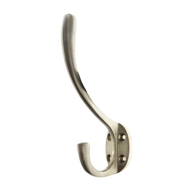 Atlantic Traditional Hat & Coat Hook, Satin Nickel - AHCHSN SATIN NICKEL