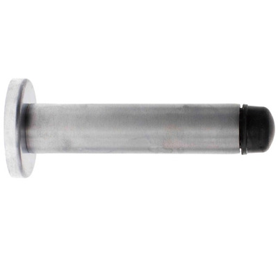 Atlantic Premium Wall Mounted Cylinder Door Stop On Concealed Fix Rose, Satin Chrome - ADSWPSC SATIN CHROME