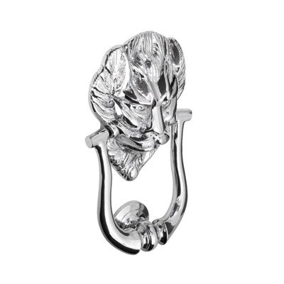 Prima Lion Door Knocker (215mm x 115mm), Polished Chrome - BC2001 POLISHED CHROME