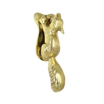 Prima Squirrel Door Knocker (164mm x 55mm), Polished Brass - PB2003 POLISHED BRASS