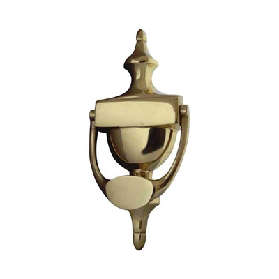 Frelan Hardware Urn Door Knocker (170mm OR 203mm), Polished Brass - JV38SPB POLISHED BRASS - 170mm