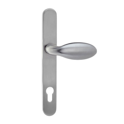 Mila Supa Standard Lever/Pad Door Handles, 240mm Backplate - 92mm C/C Euro Lock, Brushed Stainless Steel - 570512 (sold in pairs) BRUSHED STAINLESS STEEL - 240mm (92mm C/C)