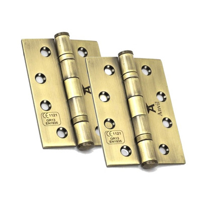 From The Anvil 4 Inch Ball Bearing Butt Hinges, Aged Brass - 49570 (sold in pairs) AGED BRASS
