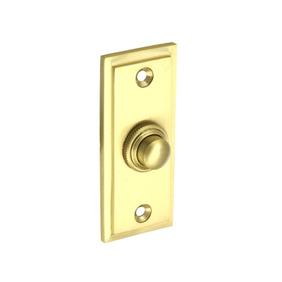 Prima Stepped Bell Push, Satin Brass - SB183 SATIN BRASS