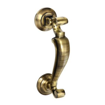 Prima Profile Doctor Door Knocker (190mm x 49mm), Antique Brass - XL2002 ANTIQUE BRASS