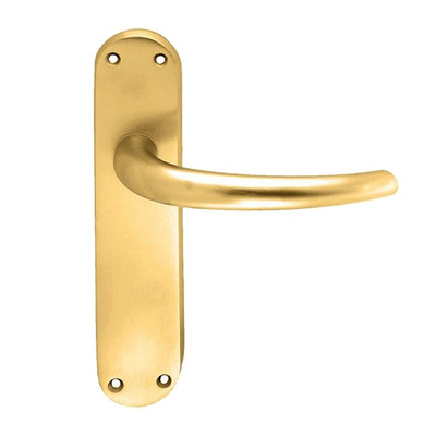 Carlisle Brass Manital Lilla Door Handles On Backplate, Satin Brass - EL31SB (sold in pairs) LATCH