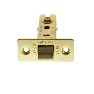 Atlantic Hardware 2.5 OR 3 Inch Tubular Latches (Bolt Through), Polished Brass - ALCE25PB 76mm (3 INCH) POLISHED BRASS