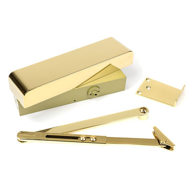 From The Anvil Size 2-5 Door Closer & Cover, Polished Brass - 50108 POLISHED BRASS - SIZE 2-5