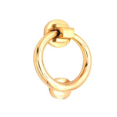 Spira Brass Ring Door Knocker, Polished Brass - SB4104PB POLISHED BRASS