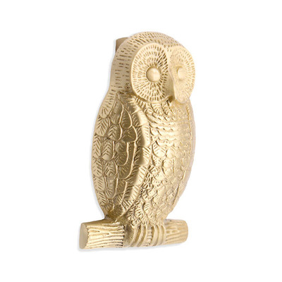 Spira Brass Owl Door Knocker (140mm x 75mm), Satin Brass - SB4109SB SATIN BRASS